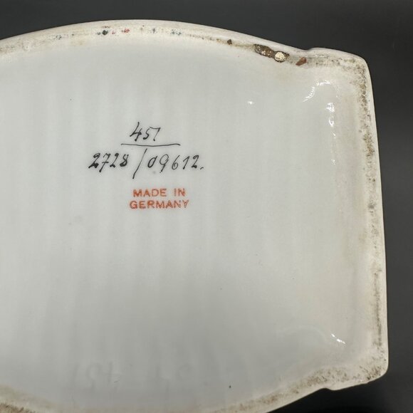 Antique German Oatmeal Canister Pink Roses Floral Kitchen Storage Pink Flowers - Picture 8 of 13